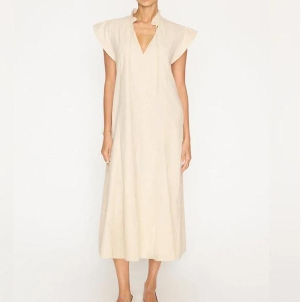 Brochu Walker Newport Midi Dress Calico Beige (S)